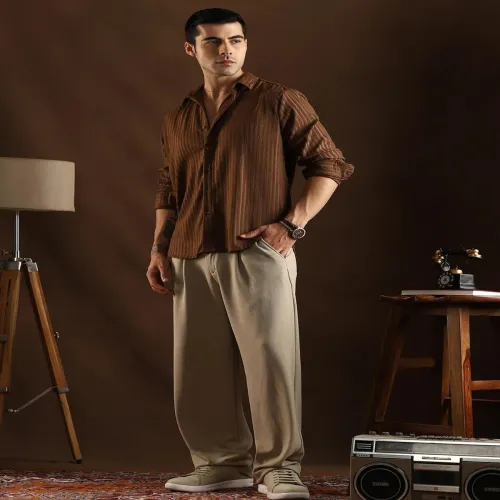 Image of SZN Men Striped Casual Shirt