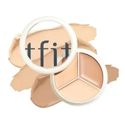 T Fit Cover Up All Pro Cream Natural Concealer | 3 In 1 Concealer Palette Full Coverage | Hides Blemishes, Flaws & Dark Circle | Long-Lasting., 1 Count