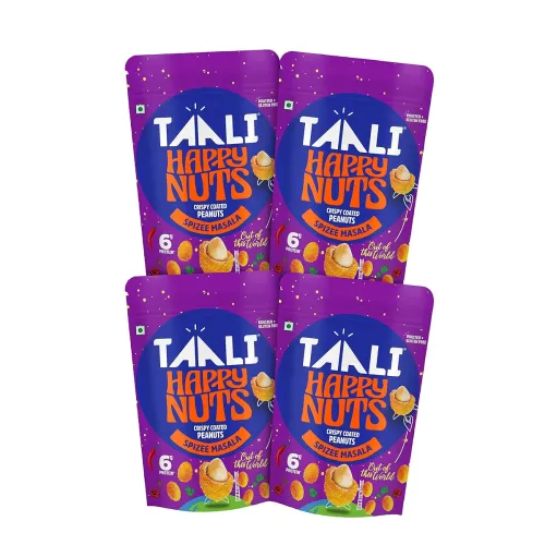 Image of Taali Coated Flavour Peanuts | Spizee Masala 140g (Pack of 4)