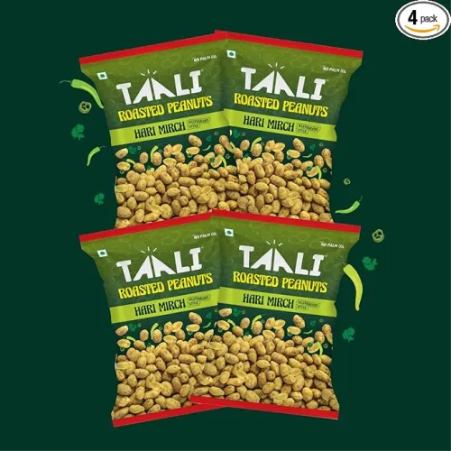 Image of Taali Flavour Roasted Peanuts | Hari Mirch, Bold Green Chilli Flavour | Bharuchi Nuts | No Palm Oil, Not Fried, 140g (Pa