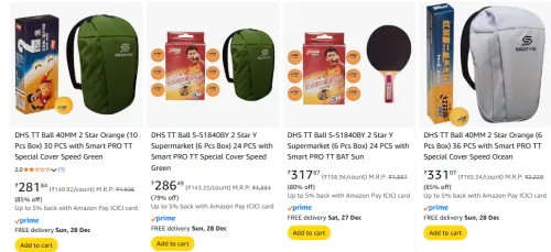 Image of Table tennis kits Starting @ ₹281