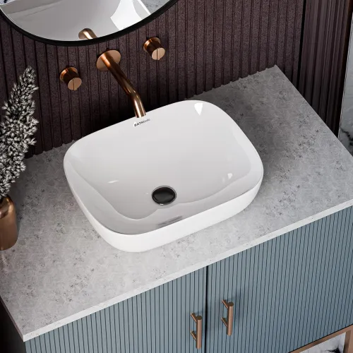 Image of Table Top Ceramic Wash Basin For Bathroom