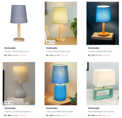 Image of Tablelamp @ Flat 90% Discount | Starting ₹270