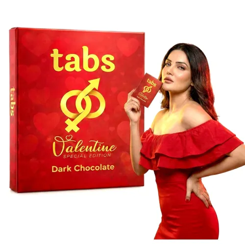Image of Tabs Valentine Special Edition Dark Chocolate for Couple | Chocolate Bar for Men and Women | Perfect Valentine's Gift fo