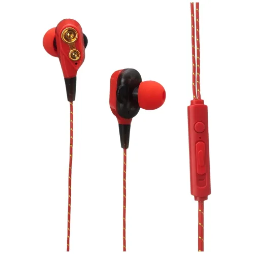 Image of Tacson 4D Base Wired in-Ear Earphones with Mic (Red)