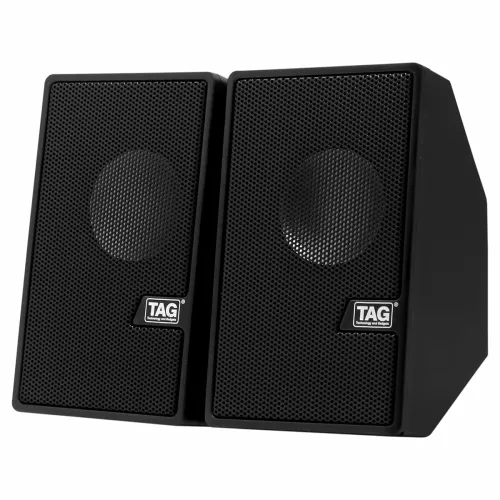 Image of TAG DP-500 Stereo 2.0 Multimedia Speakers | 2x3W | USB Input, 3.5mm AUX Support | in-line Volume Control | Made for Desk