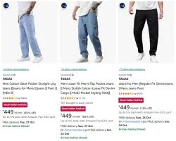 TAGAS Men Relaxed FIT Denim Jeans | Loose Jeans for Men