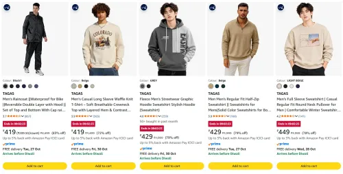 Image of Tagas Men's Jacket at minimum 70% Discount