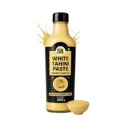 5:15PM Tahini Paste 300G | White Tahini For Hummus | Tahini Sauce | Ground Hulled Sesame Seeds Paste Smooth & Creamy Natural For Hummus, Baba Ghanoush, Salad Dressings And More