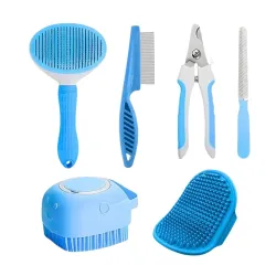 Tails Self Cleaning Slicker Pet Grooming Brush