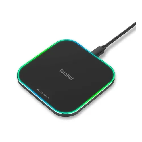 Image of Talabat Wireless Charger, 15W Max Charging Square Pad