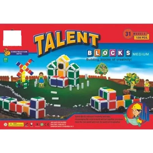 Image of Talent Blocks Game, Building & Construction Blocks Game, Easy to Make His/Her Own Design Model(31 Models with 120Pcs)