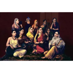 Tallenge - Galaxy of musicians - Raja Ravi Varma ? - Large Digital Print Framed (Paper,22x30 inches, MultiColour)