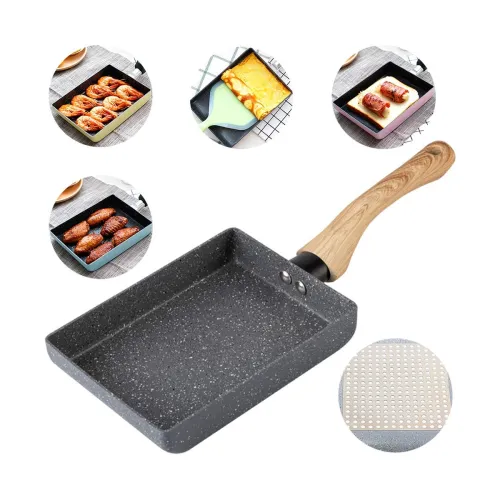 Image of Tamagoyaki Japanese Omelette Pan /Egg Pan - Non-Stick Coating - Rectangle Frying Pan Mini Frying Pan ââ‚¬â€œ Grey