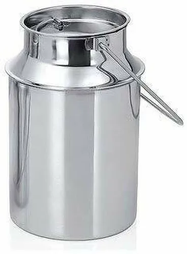 Image of Tannu Craft Steel Milk Container - 6 L (Silver)