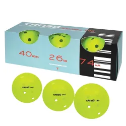 Tanso T40 Pickleball Balls for Outdoor Tournament Play (Pack of 3 pickleballs, 40 Precise Holes, Active Bounce, Durable with Less Abrasion, Light Green Colour Pickleball Balls)