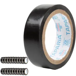 TAPARIA PVC Electrical Insulation Tape 17mm x 6m (Black, Pack of 20)