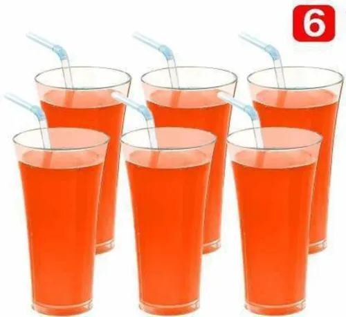 Image of TAPASVI (Pack of 6) Unbreakable Platinum Glass 