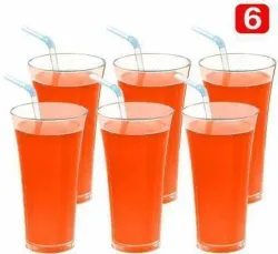 TAPASVI (Pack of 6) Unbreakable Platinum Glass