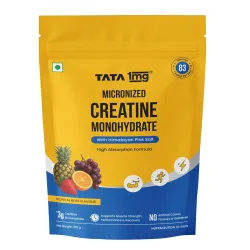 Tata 1mg Micronized Creatine Monohydrate | 83 Servings | 3g Creatine + Himalayan Pink Salt | High Absorption | Supports 