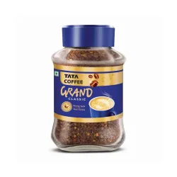 Tata Classic Instant Coffee, 90g Jar, Chicory Mix With Strong Taste & Rich Aroma, With Flavour Locked Decoction Crystals