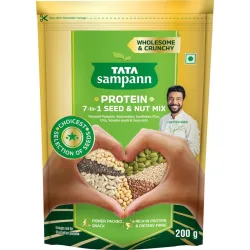 Tata Sampann Protein 7-in-1 Seed & Nut Mix | Contains Roasted Pumpkin, Watermelon, Sunflower, Flax, Chia, Sesame Seeds &