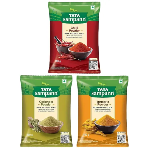 Image of Tata Sampann Chili, Coriander & Turmeric Powder Pack – 3 × 500g