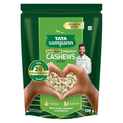Tata Sampann Pure Cashews Whole /Kaju, 500g