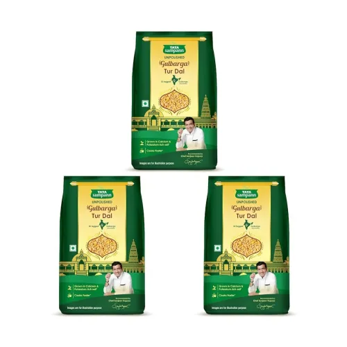 Image of Tata Sampann Unpolished Gulbarga Tur Dal 1kg (Pack of 3)