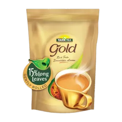 Tata Tea Gold Black Tea with Gently Rolled Aromatic Long Leaves Unflavoured Black Tea Pouch (750 g)