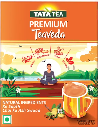 Image of Tata  Tea Premium Teaveda Tulsi, Cardamom, Ginger Black Tea Box