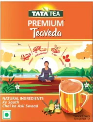 Tata Tea Premium Teaveda Tulsi, Cardamom, Ginger Black Tea Box (500 g)