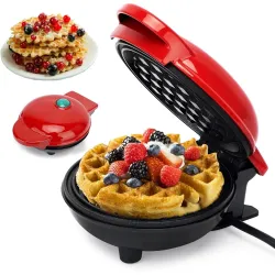 TAZLYN Mini Waffle Maker Machine 3 In 1 For Home Kitchen Appliances For Home Kitchen Items Gift Non-Stick Surfaces4 Inch