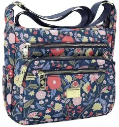 Tazomi Blue Waterproof Nylon Womens Sling Bag