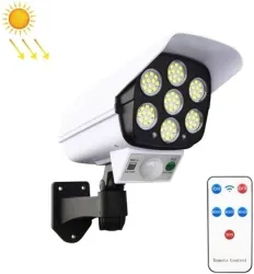 Tazomi Solar Light Outdoor 77 Led Motion Sensor Security Camera Shaped Wall Lamp Solar Light Set  (Wall Mounted Pack of 