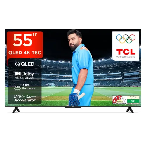 Image of TCL 139 cm (55 inches) 4K UHD Smart QLED Google TV 55T6C