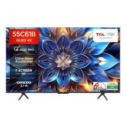 TCL 139 cm (55 inches) 4K Ultra HD Smart QLED Google TV 55C61B (Black)