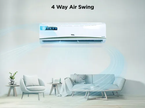 Image of TCL 2026 Model 1 Ton 3 Star Split Inverter AC (TAC-12CSD/EV3AM) – 7-Step Convertible, Fast Cooling, 4-Way Swing, Blue Fi