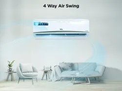 TCL 2026 Model 1 Ton 3 Star Split Inverter AC (TAC-12CSD/EV3AM) – 7-Step Convertible, Fast Cooling, 4-Way Swing, Blue Fi