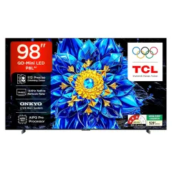 TCL 248 cm (98 inches) 4K UHD Smart QD-Mini LED Google TV 98P8L (Black)