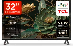 TCL V4C 80.04 cm (32 inch) QLED HD Ready Smart Google TV with 100% Color Volume Plus | 16W Dolby Audio | Google Assitant