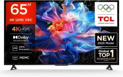 TCL 164 cm (65 inch) Ultra HD (4K) LED Smart Google TV 2025 Edition with MEMC | Dolby Vision-Atmos | HVA Panel & Metalli
