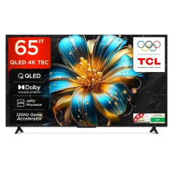 TCL 165 cm (65 inches) 4K UHD Smart QLED Google TV 65T6C