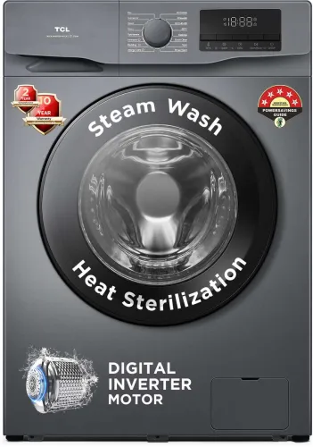 Image of TCL 8.5 kg Digital Inverter Motor| 1400 RPM | Fully Automatic Front Load with In-built Heater Grey (P6085FLS)