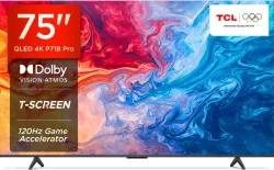 TCL P71B Pro 189 cm (75 inch) QLED Ultra HD (4K) Smart Google TV with Hands Free Voice Control |Dolby Vision- Atmos | DT