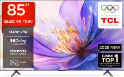 TCL T89C 216 cm (85 inch) QLED Ultra HD (4K) Smart Google TV