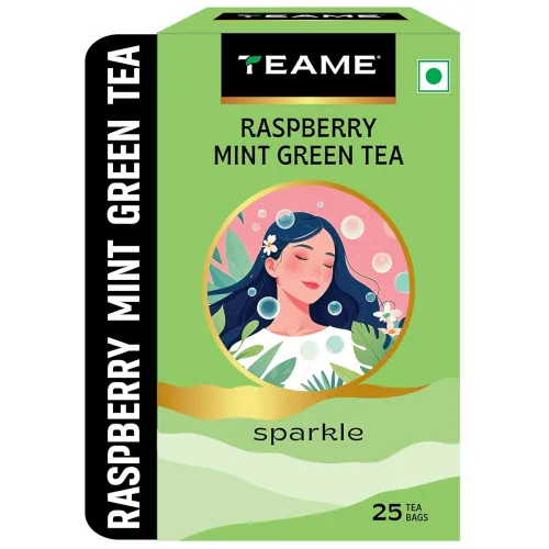 Image of TE-A-ME Green Teabags Raspberry and Mint Flavour 25 pcs