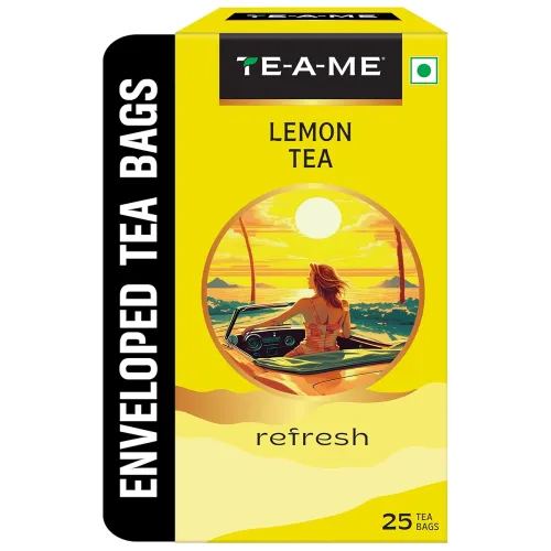 Image of TE-A-ME Lemon Tea - Tea Bags 25 pcs | Lemon Tea Bags 25 Pieces | Lemon Teabags