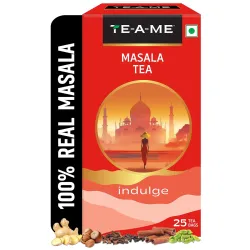 TE-A-ME Masala Tea - 25 Tea Bags (Enveloped) | Real - Masala Tea Bags | Masala Chai Tea Bags
