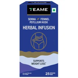 TE-A-ME Senna Fennel Psyllium Husk Herbal Infusion, 25 Bags 